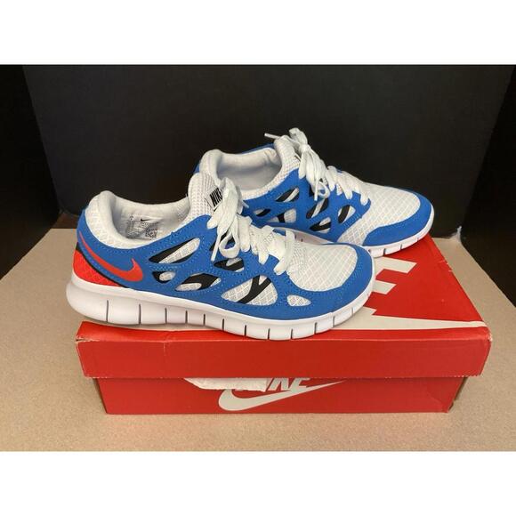 New! Womens Nike Free Run 2 White/Bright Crimson Running Shoes. Size 7. Awesome! - Picture 1 of 10